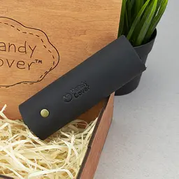 Ключниця шкіряна з карабіном HandyCover HC0055 чорна - мініатюра 8