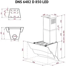 Витяжка Perfelli DNS 6482 D 850 WH LED - мініатюра 11