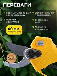 Акумуляторний садовий секатор 48 В з LED-дисплеєм, 2 акумулятори (49675831) - мініатюра 5