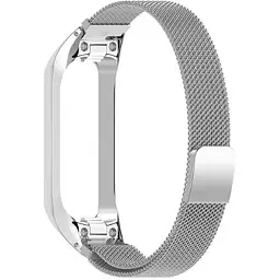 Ремінець-бампер DK для Samsung Galaxy Fit2 (R220) Metal Milanese Loop Magnetic (silver) - мініатюра 2