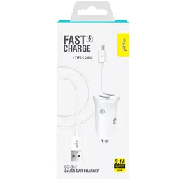 Зарядний пристрій Piko CC-312 (2USB3,1A) + USB-C cable (1283126538803) - мініатюра 2