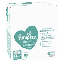 Дитячі вологі серветки Pampers Harmonie New Baby 1104 шт. (24 уп. по 46 шт.) - мініатюра 3