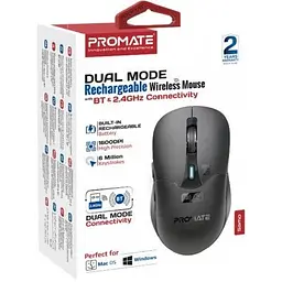 Комп'ютерна мишка Promate Samo Wireless/Bluetooth Black (samo.black) - мініатюра 2