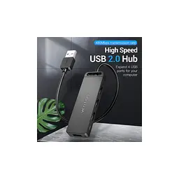 Концентратор VENTION USB 2.0 to 4xUSB 2.0 black (CHMBB) - мініатюра 3