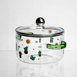 Каструля з боросилікатного скла Summer Cactus 1.8 л Yiwu HP-GP-37 - мініатюра 5