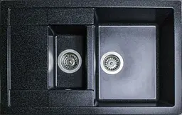 Кухонна мийка Adamant ANILA PLUS чорна 775x495x200 мм, з крилом 77,5 см