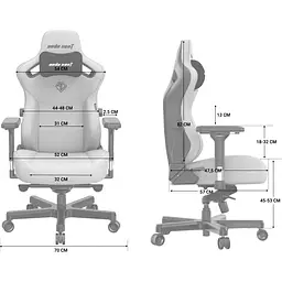 Геймерське крісло Anda Seat Kaiser 3 L Leather Pink [AD12YDC-L-01-P-PV/C] [121758] - мініатюра 11