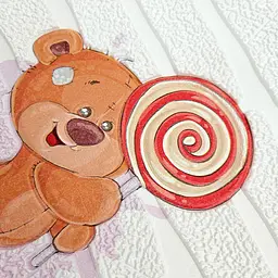Панель стінова Sticker Wall 3D 700 x 700 x 4mm ведмедики на білому тлі D SW-00001975 - мініатюра 6