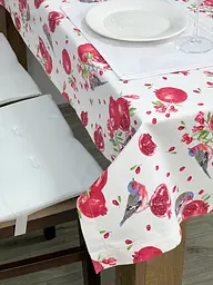 Водовідштовхувальна Скатертина Гранатовий принт 130х100 см (+ 2 серветки 30х40) - мініатюра 9