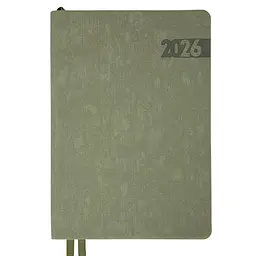 Щоденник-діловий записник А5 Leo Planner датований 2026 Boss хакі 368 сторінок (252635)