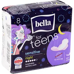 Прокладки гігієнічні Bella for Teens Sensitive Night 8 шт. - мініатюра 2