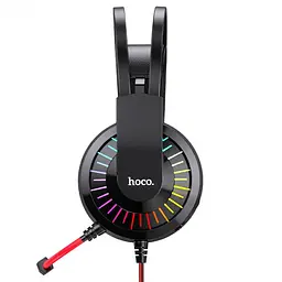 Ігрові дротові навушники Hoco W105 Joyful, USB, 3.5mm, 2.3m, Червоний - мініатюра 3