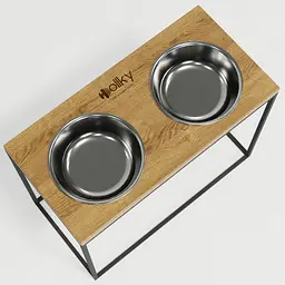 Hollky Base XL40 — миски на підставці для великих собак (2 × 1,8 л, висота 40 см) - мініатюра 7
