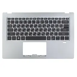 Верхня кришка для Acer Swift 1 SF114-34, (Silver, топкейс+клавіатура, з підсвічуванням, 6B.A77N8.009, Оригінал)