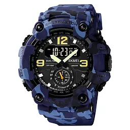 Наручний годинник чоловічий Skmei 1637 Blue Camo, 1637CMBU (18440)