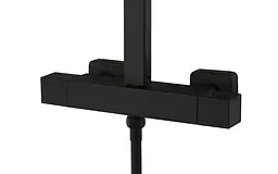 Душова система Corsan Ango black mat з термостатом CMN019, Чорний матовий - мініатюра 8