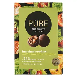 Цукерки Pure Chocolate трюфелі фундук-печиво 148 г (932191)