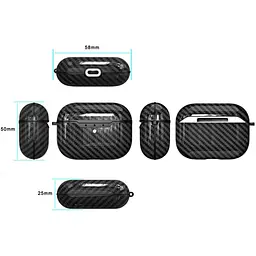 Силіконовий чохол Primo Carbon Fiber для AirPods 3 (MME73) Black - мініатюра 2