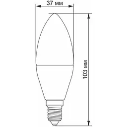 Світлодіодна лампа LED Videx C37e 7W E14 4100K (VL-C37e-07144) - мініатюра 3