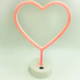 Неоновий світильник нічник лампа настільна декоративна Neon Decoration Lamp Серце червоне - мініатюра 3