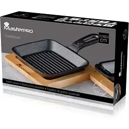 Сковорода чавунна міні MasterPro Cook & share з дошкою для сервірування 13.7 см (BGMP-3808-4) - мініатюра 6