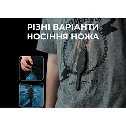 Ніж фіксований кишеньковий Civivi Mini Elementum, (5.7 см) Nitro-V / G10 чорний з чохлом - мініатюра 8