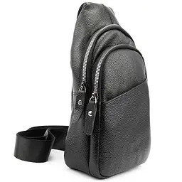 Шкіряна сумка слінг чорна Tiding Bag M56-2552A