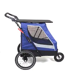 Коляска для домашніх тварин до 35 кг Bestopet Люпосанчик BS-RL-02 Dark Blue зі знімним столиком для грумінгу - мініатюра 4