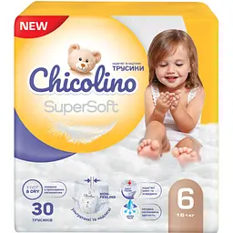 Підгузки Chicolino Super Soft Розмір 6 (16+ кг) 30 шт, 4 Упаковки (4823098414674)