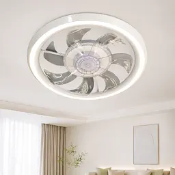 Стельова LED-люстра-вентилятор Artlight FS302WH, біла, 76 Вт, від 12-19 м²
