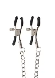 Затискачі для сосків Taboom Adjustable Clamps with Chain (сріблястий) - мініатюра 3