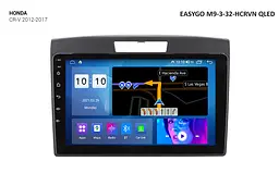 Штатна автомагнітола EasyGo M9-3-32-HCRVN QLED Honda CR-V 2012-2017