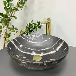 Умивальник VBI Amalfi black onyx matt накладний VBI-013403, Чорний матовий - мініатюра 1