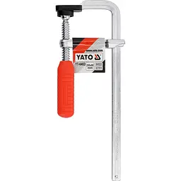 Струбцина кована з пластиковою ручкою YATO l=250х80 мм (YT-6403) - мініатюра 3