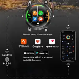 Чоловічий наручний розумний годинник North Edge CrossFit GPS з компасом (Black) - мініатюра 5