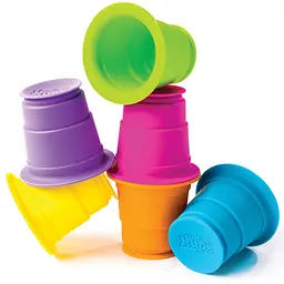 Іграшка Fat Brain Toys Suction Kupz М'які чашки тактильна 6 шт. (F183ML) - мініатюра 3