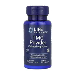 Вітамінно-мінеральний комплекс Source Naturals Триметилгліцин, ТМГ, 500 мг, TMG Powder (Trimethylglycine), Life Extension, 50 г (LEX-34905)