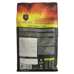 Корм сухий Ambrosia Grain Free Dog Adult Fresh Turkey & Duck для дорослих собак усіх порід зі свіжою індичкою та качкою 2 кг - мініатюра 2