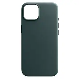 Кожаный чехол-панель для Apple iPhone 15, FAKE Leather Case, зеленый, искусственная кожа, премиум-класс, противоударный, защита всего корпуса, с мягкой подкладкой, поддержка MagSafe и беспроводной зарядки, ArmorStandart (ARM76291)