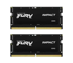 Оперативна пам'ять Kingston Fury 32GB (2x16GB) SODIMM DDR5 4800MHz Impact Black (KF548S38IBK2-32)