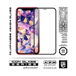 Захисне 3D скло для Apple iPhone X/11 Pro/XS, Icon 3D, загартоване, 9H, загартоване скло, повне проклеювання, протиударне, глянсове з олеофобним покриттям, на весь екран, сумісне з чохлами, проста установка, ArmorStandart (ARM55720-GI3D-BK) - мініатюра 2