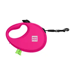 Повідець для собак WAUDOG R-leash з контейнером для пакетів L до 40 кг 5 м рожевий (26297) - мініатюра 2
