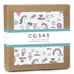 Пелюшки фланелеві Cosas Unicorn & Sweets 80х100 см, блакитні