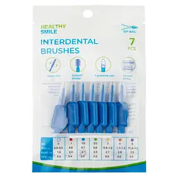 Міжзубні йоршики Healthy Smile з ковпачками 7 шт., ISO 1-2, 0.7 мм, сині