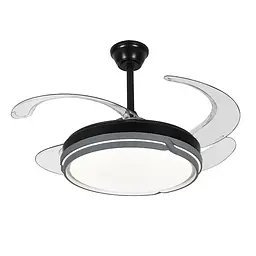 Люстра вентилятор LED Levistella 7943070 (48) BK, 80W, 1200 мм, чорний, сучасний стиль з пультом, регульована температура світла - мініатюра 2