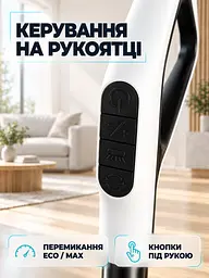 Акумуляторний миючий пилосос 2-в-1 із самоочищенням для сухого та вологого прибирання Білий (37261515) - мініатюра 7