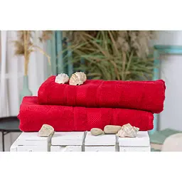 Набір банних рушників №5070 Elite SoftNess Bordo, 2 шт. (2200003183085) - мініатюра 2