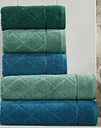 Набір махрових турецьких рушників Zeron 50х90 3 штуки + 70х140 3 штуки Microcotton Kilim Desen - мініатюра 4