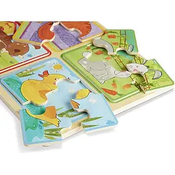 Пазли Melissa & Doug Грайливі друзі дерев'яні у футлярі (MD31364) - мініатюра 5