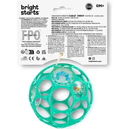 Іграшка-брязкальце Bright Starts Oball Rattle блакитна (11486) - мініатюра 4